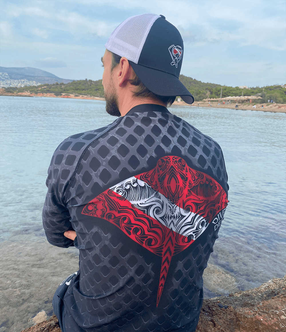 a man wearing a rashguard