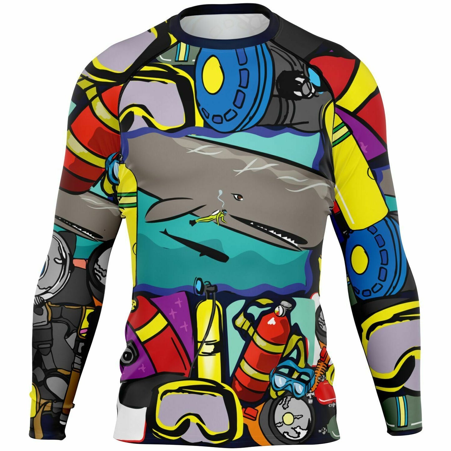 pop art men rashguard