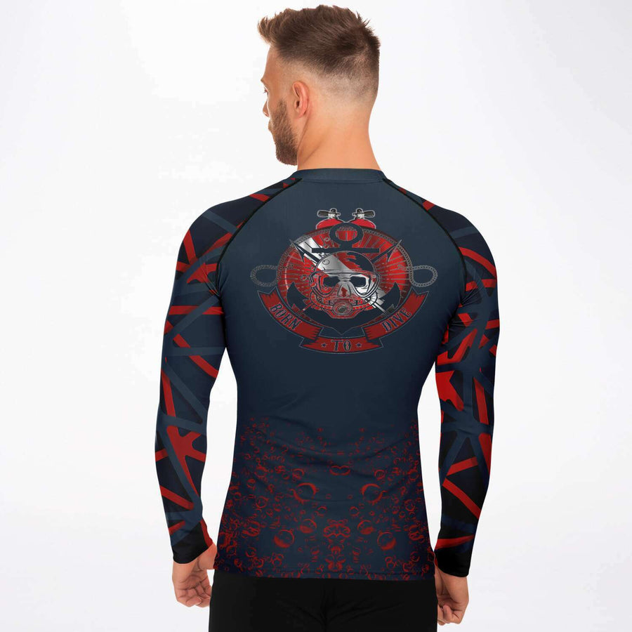 Born To Dive Rashguard - men's all-over-print scuba diving rash guard