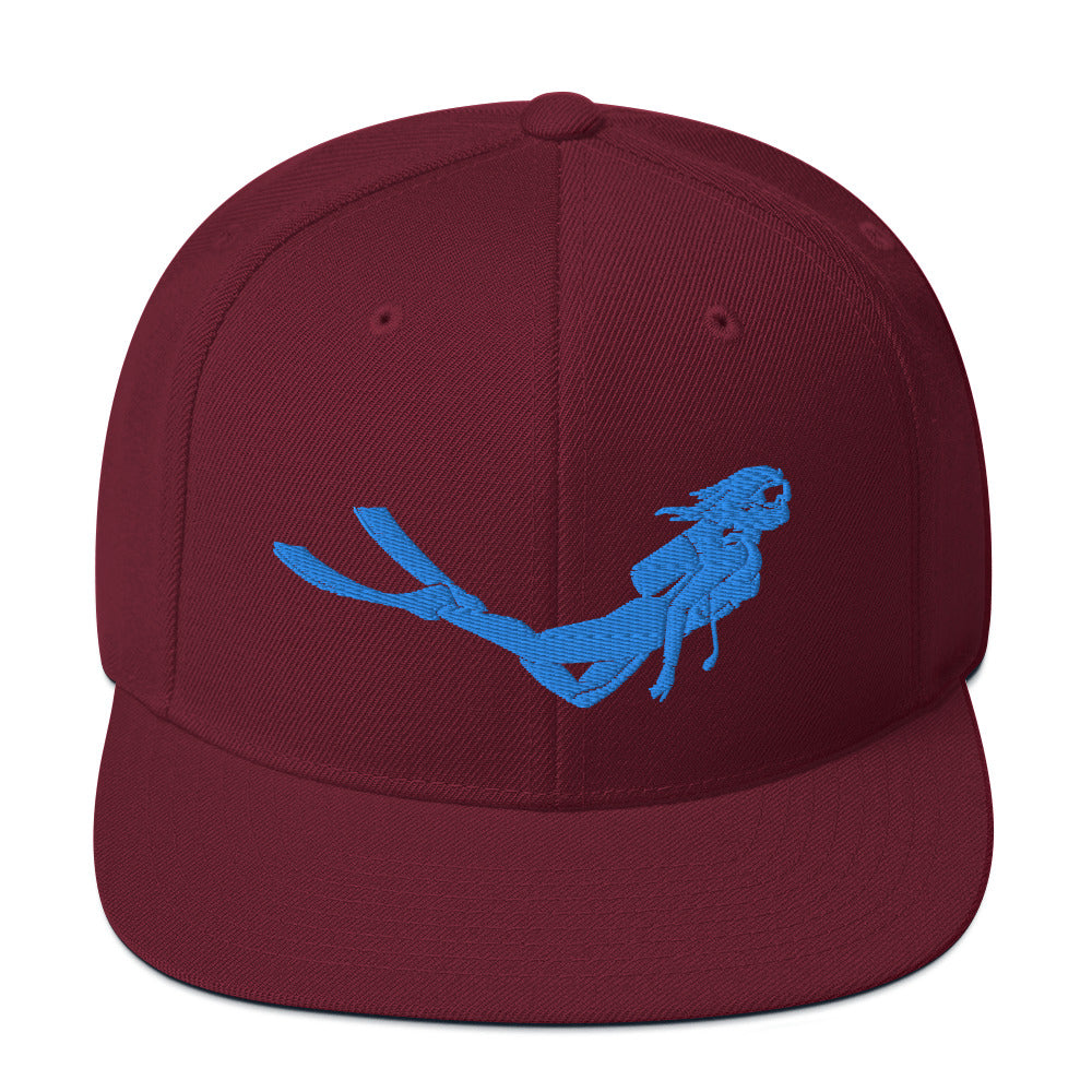 Scuba Girl Snapback Hat