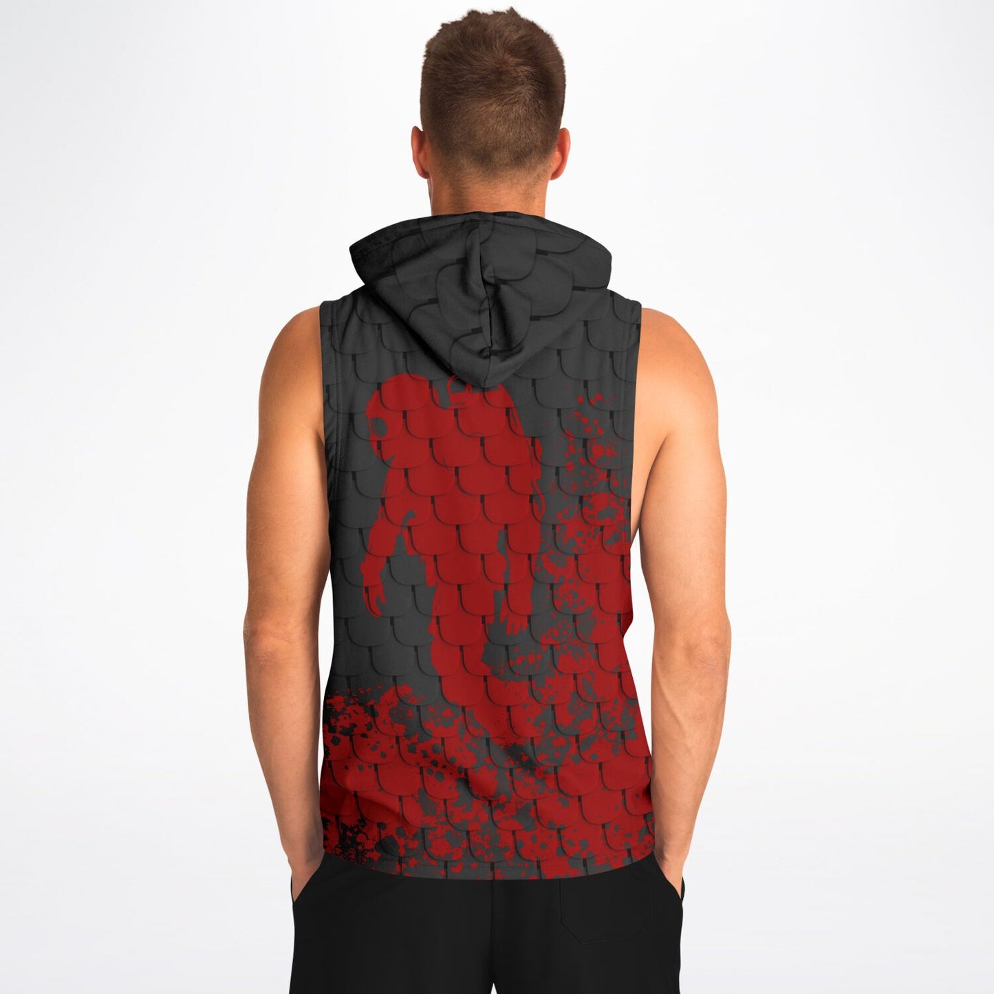 Red Diver Armhole Hoodie