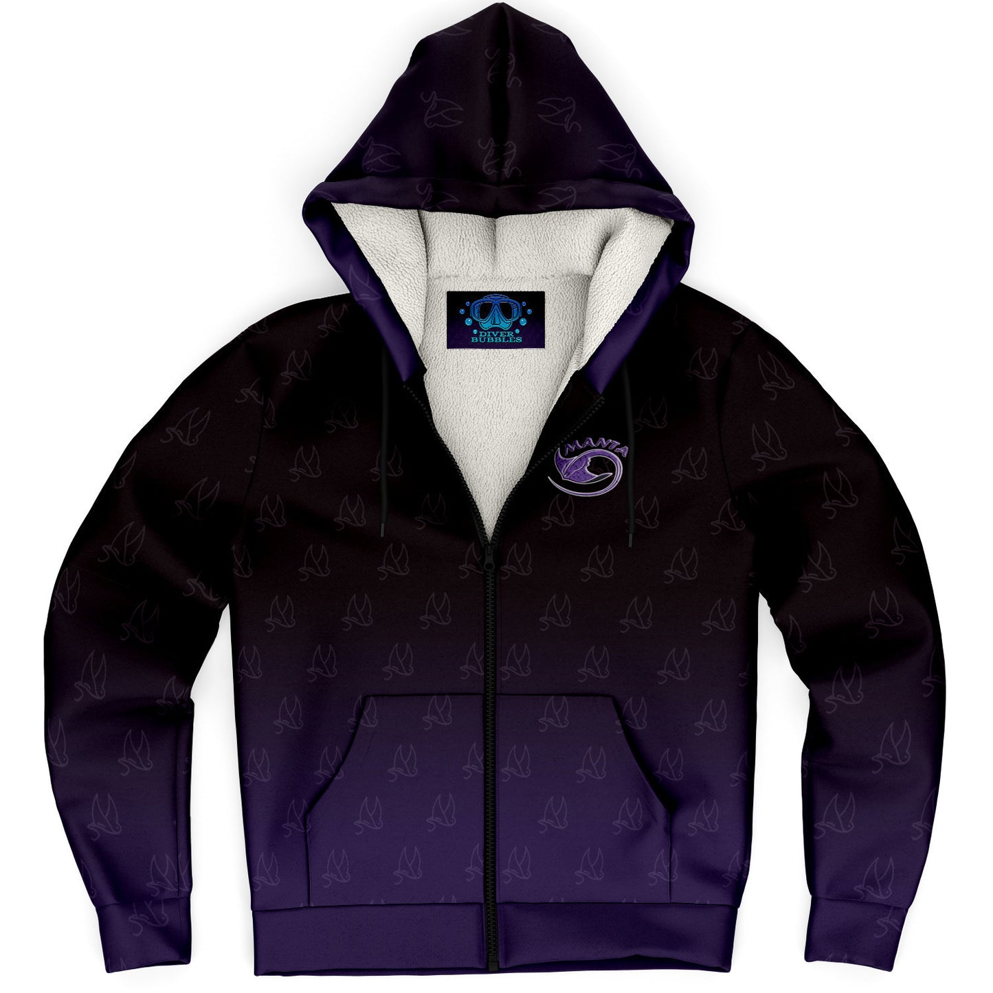 Purple Ray Zip-Up Hoodie