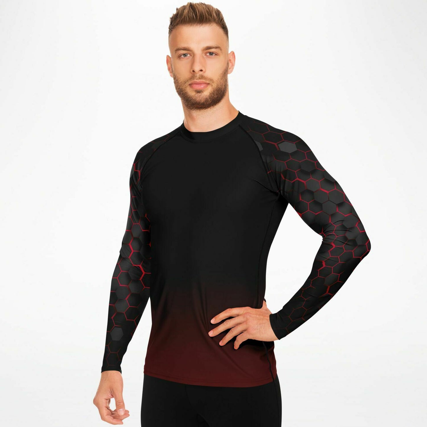 Diver Red Down Rashguard