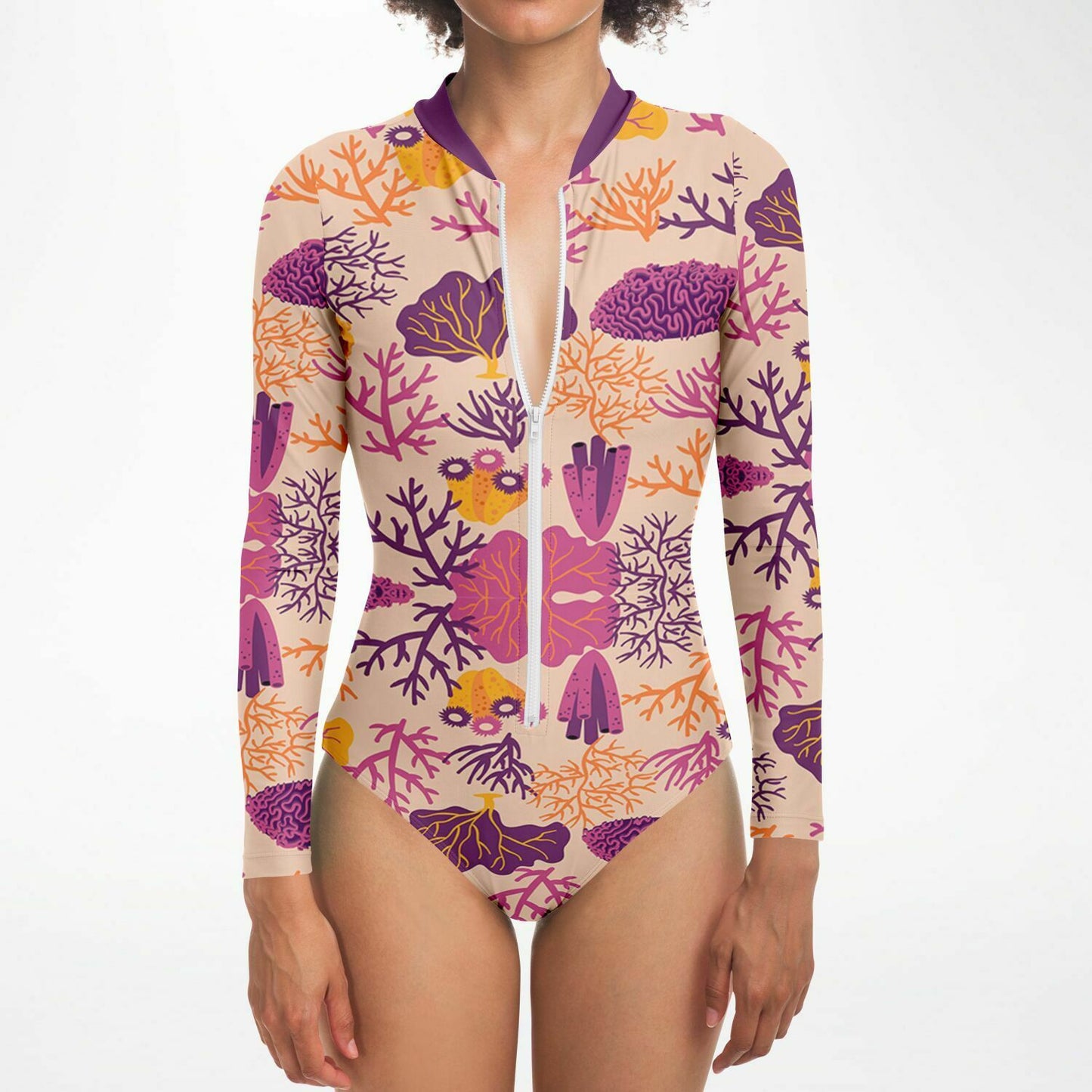 Coral Bodysuit Long Sleeve