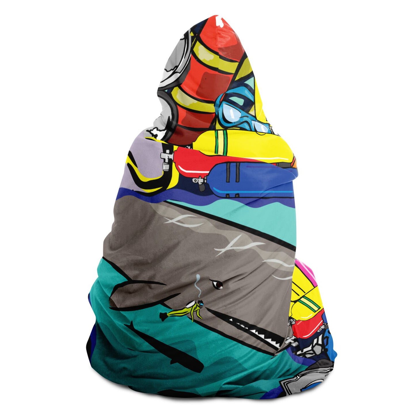 Scuba Pop Art Hooded Blanket