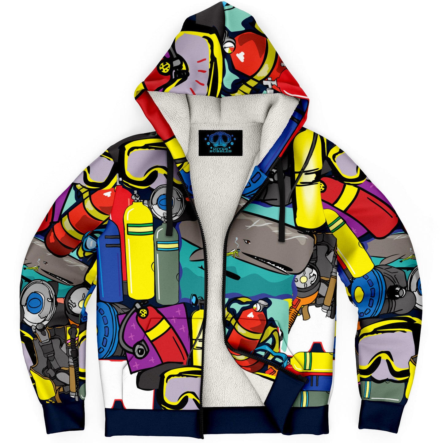 Pop Art Scuba Zip-Up Hoodie