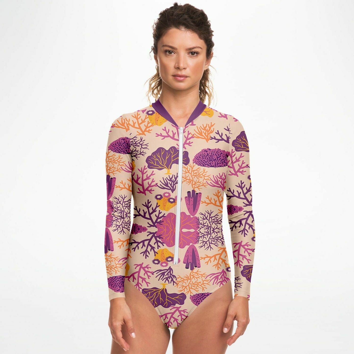 Coral Bodysuit Long Sleeve