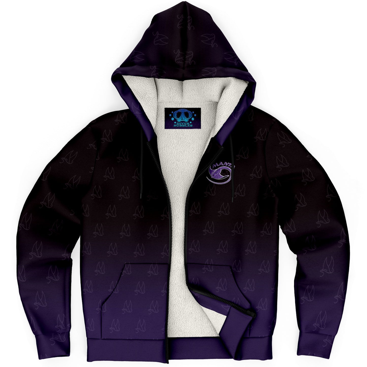 Purple Ray Zip-Up Hoodie