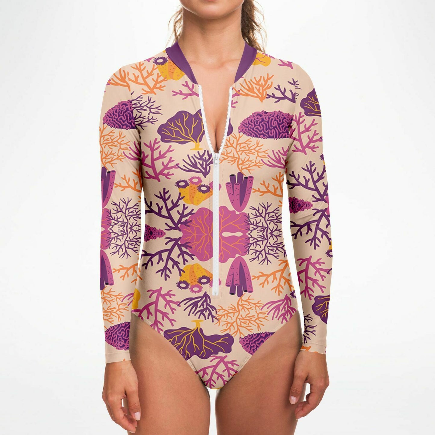 Coral Bodysuit Long Sleeve