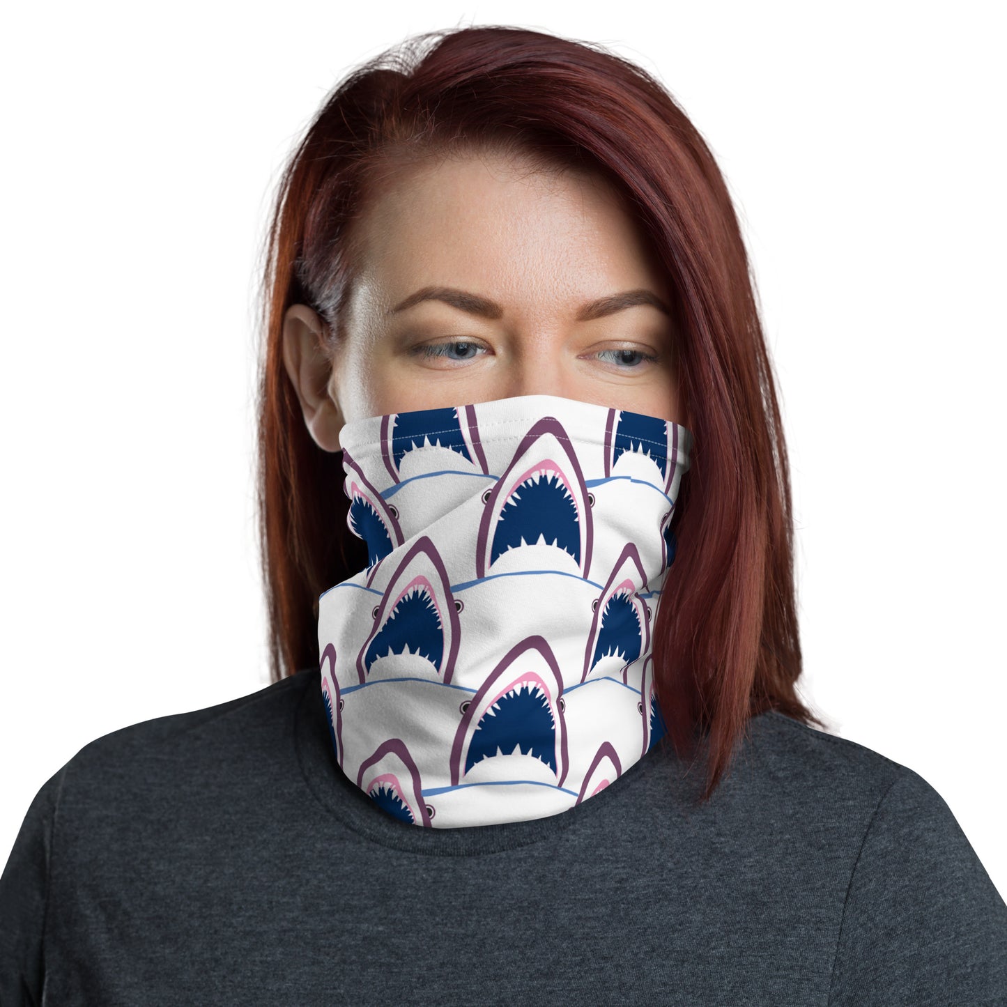 White Shark Neck Gaiter