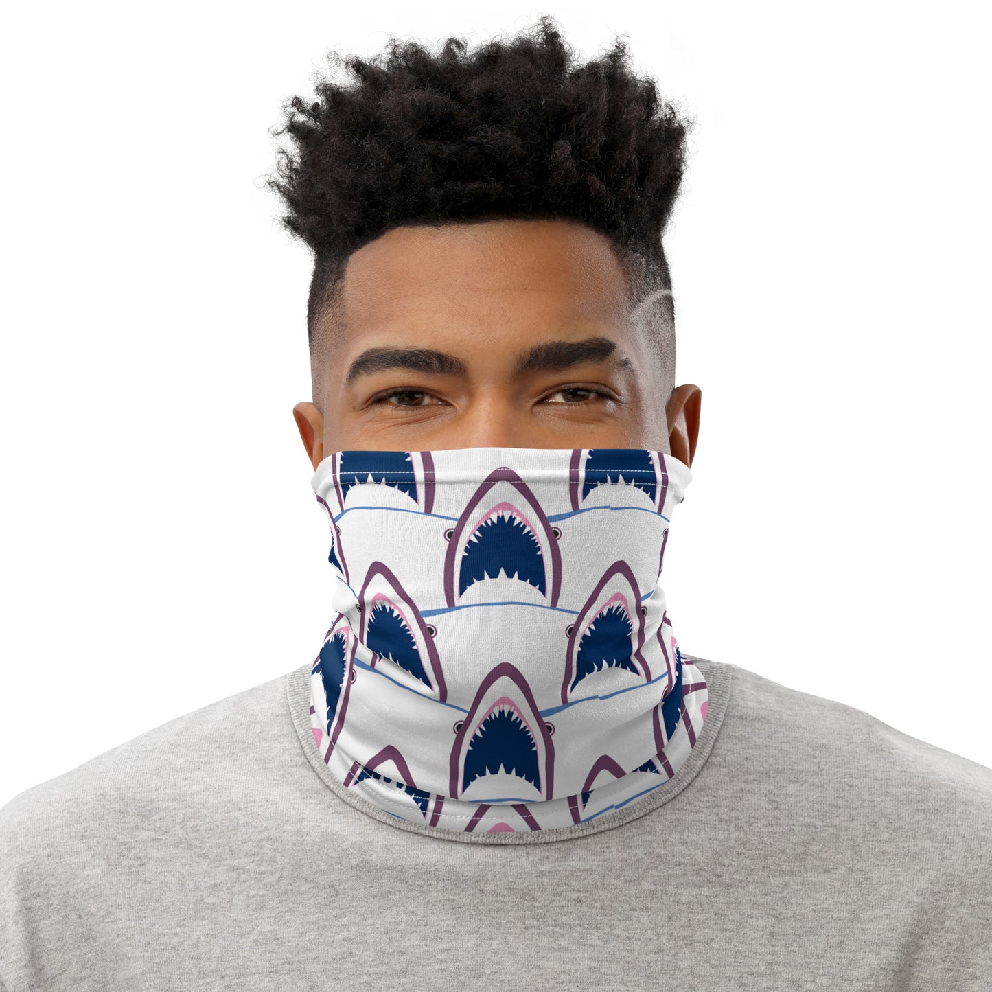 White Shark Neck Gaiter