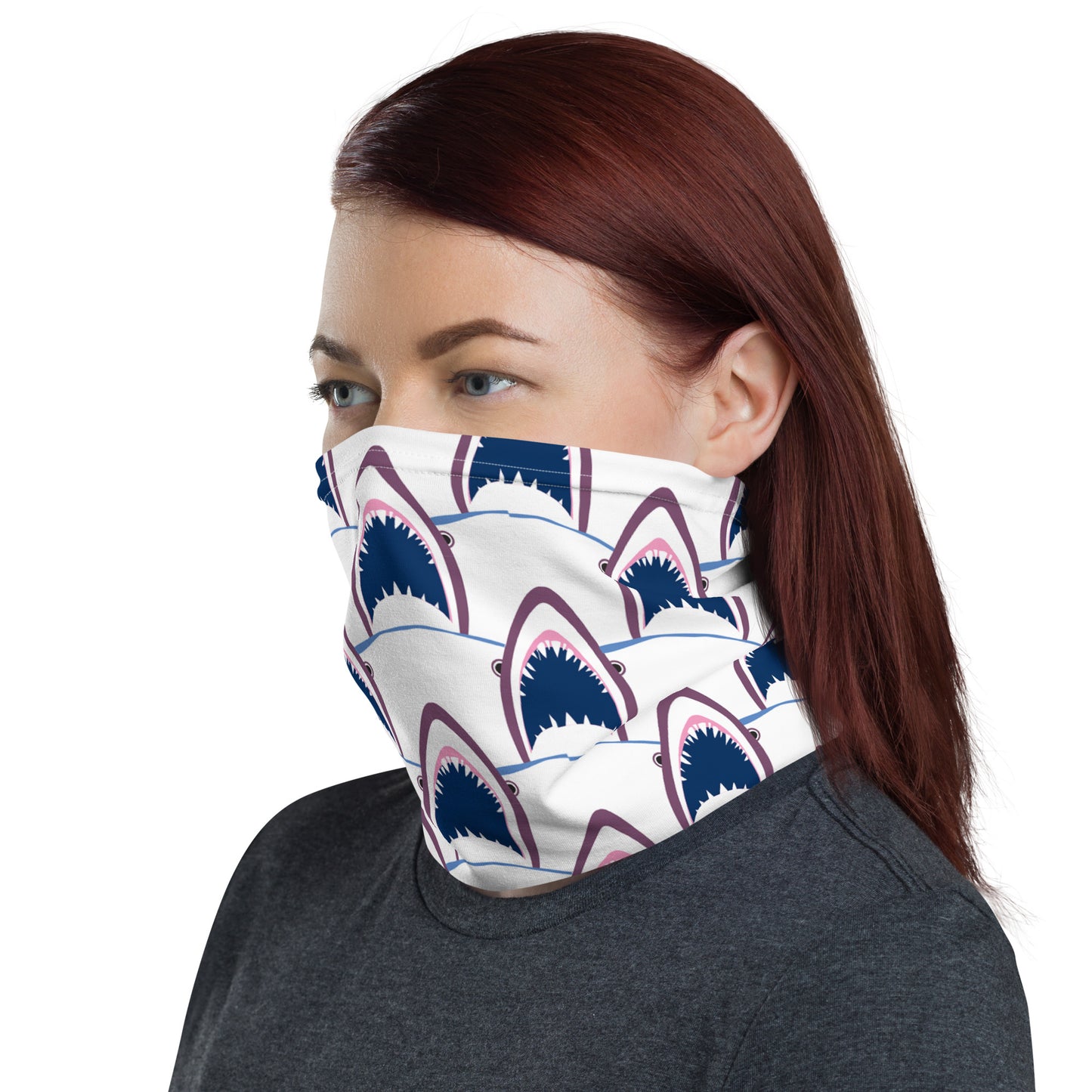 White Shark Neck Gaiter