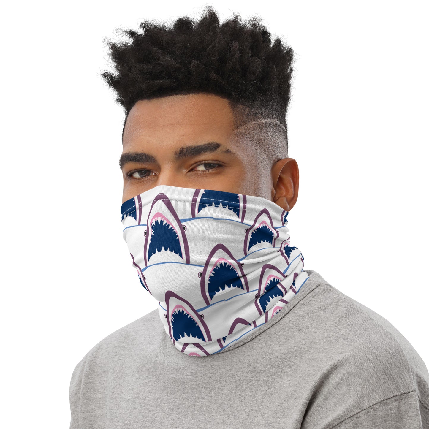 White Shark Neck Gaiter