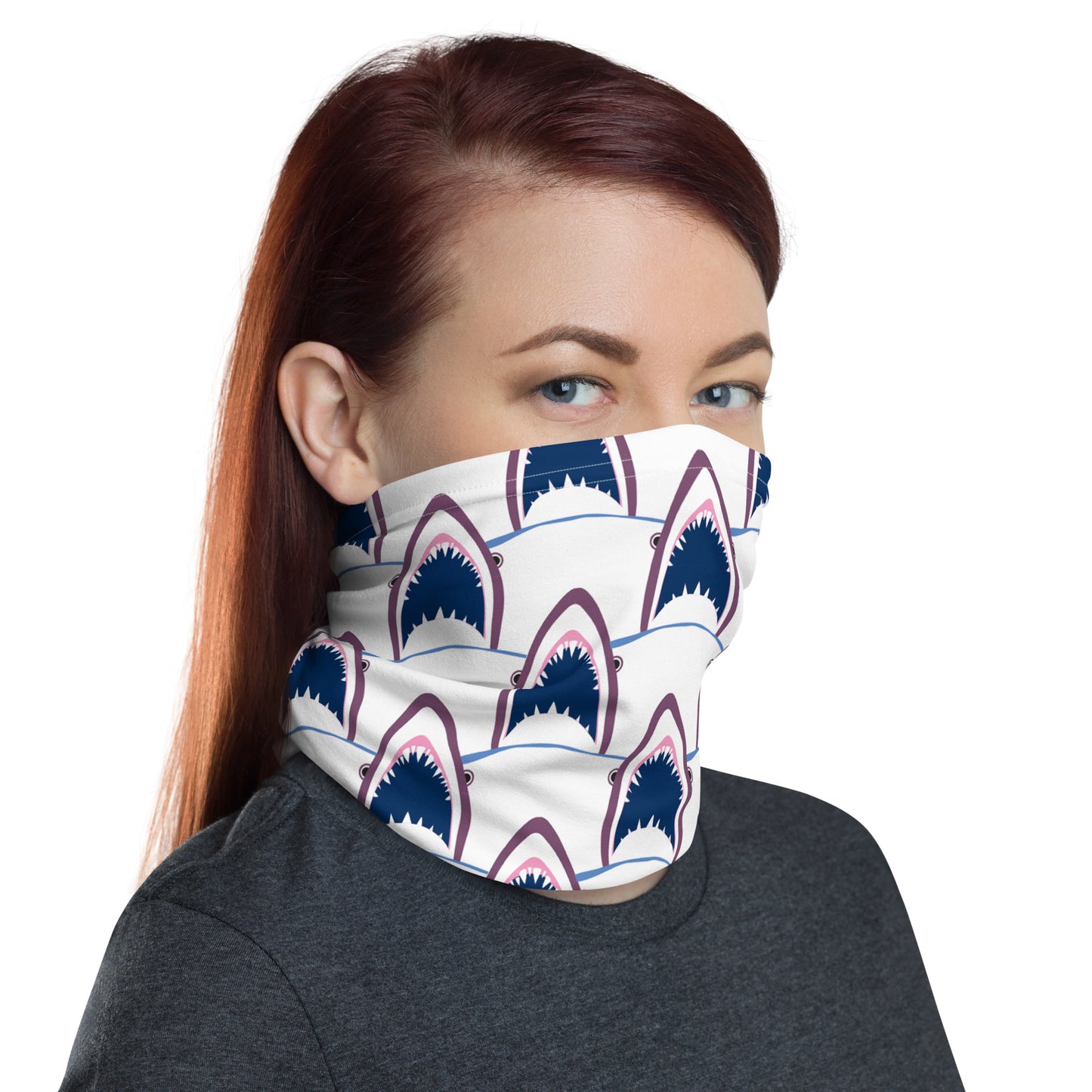 White Shark Neck Gaiter