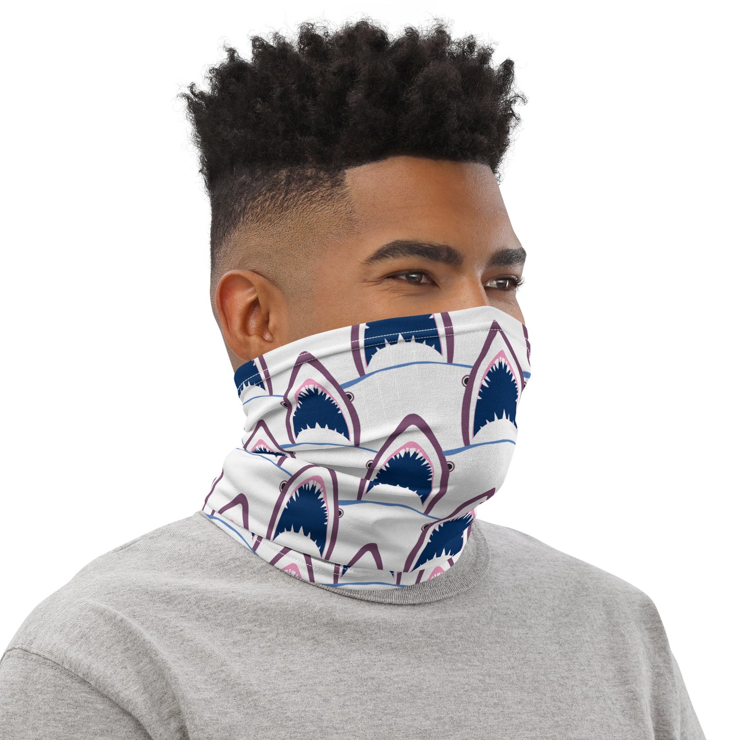 White Shark Neck Gaiter