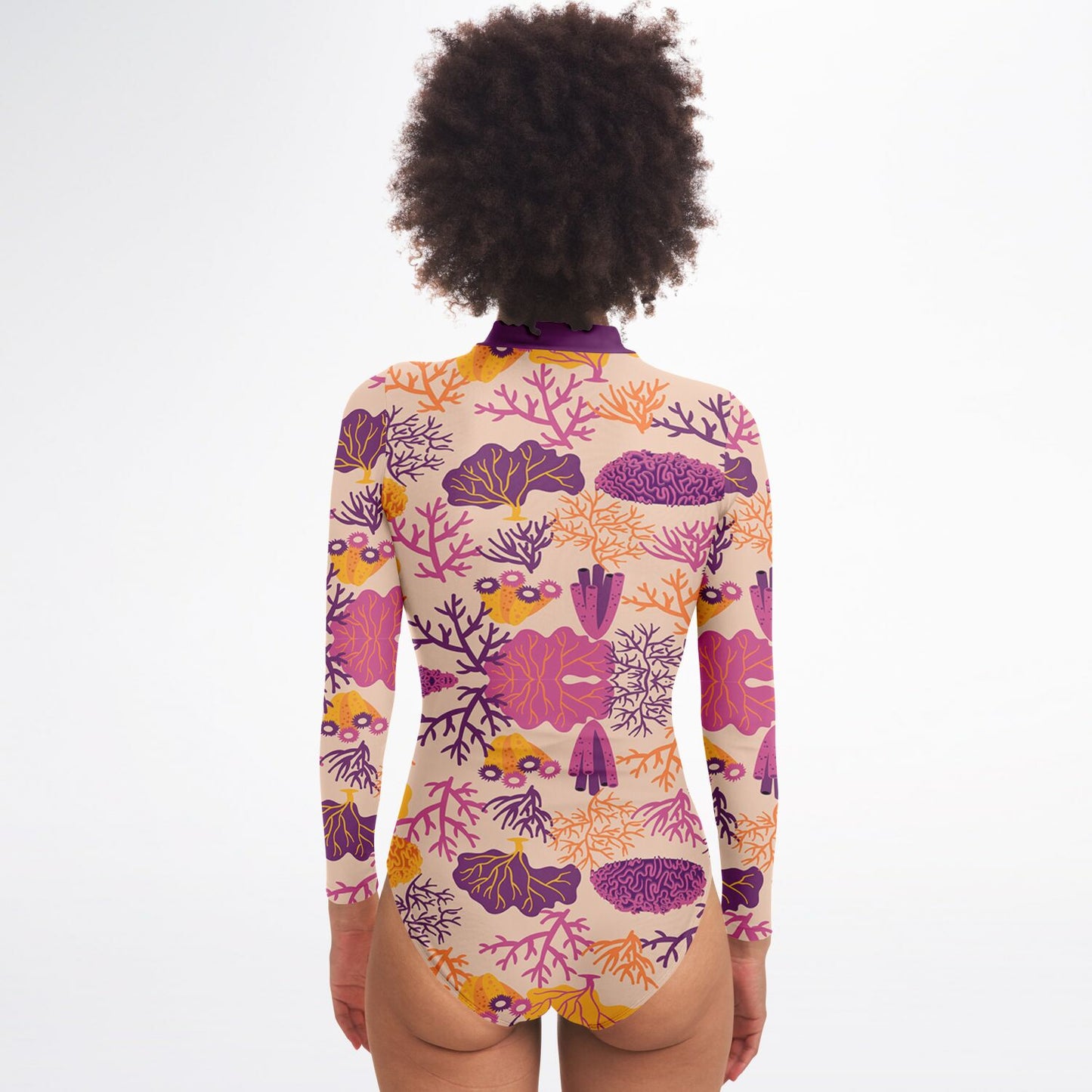 Coral Bodysuit Long Sleeve