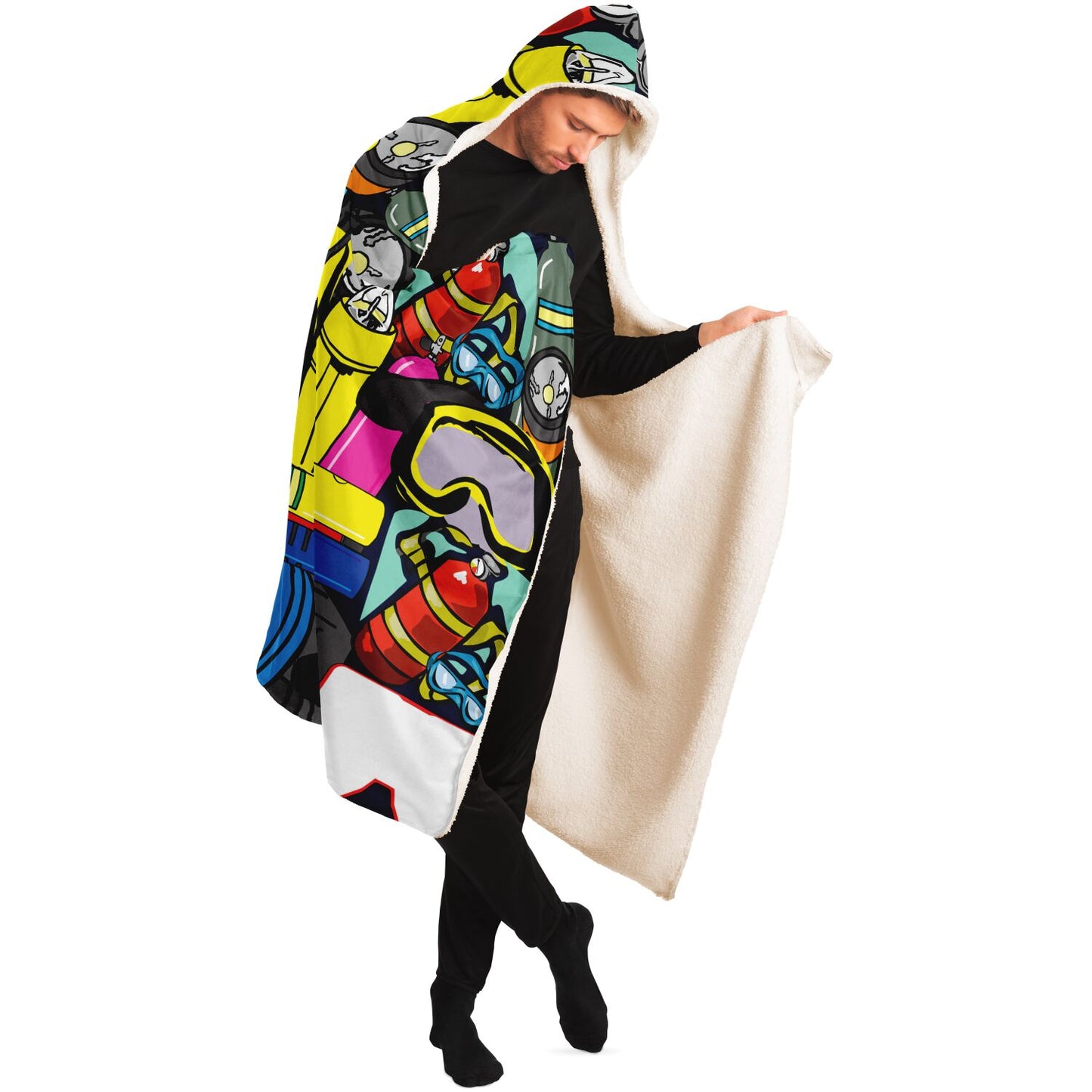 Scuba Pop Art Hooded Blanket