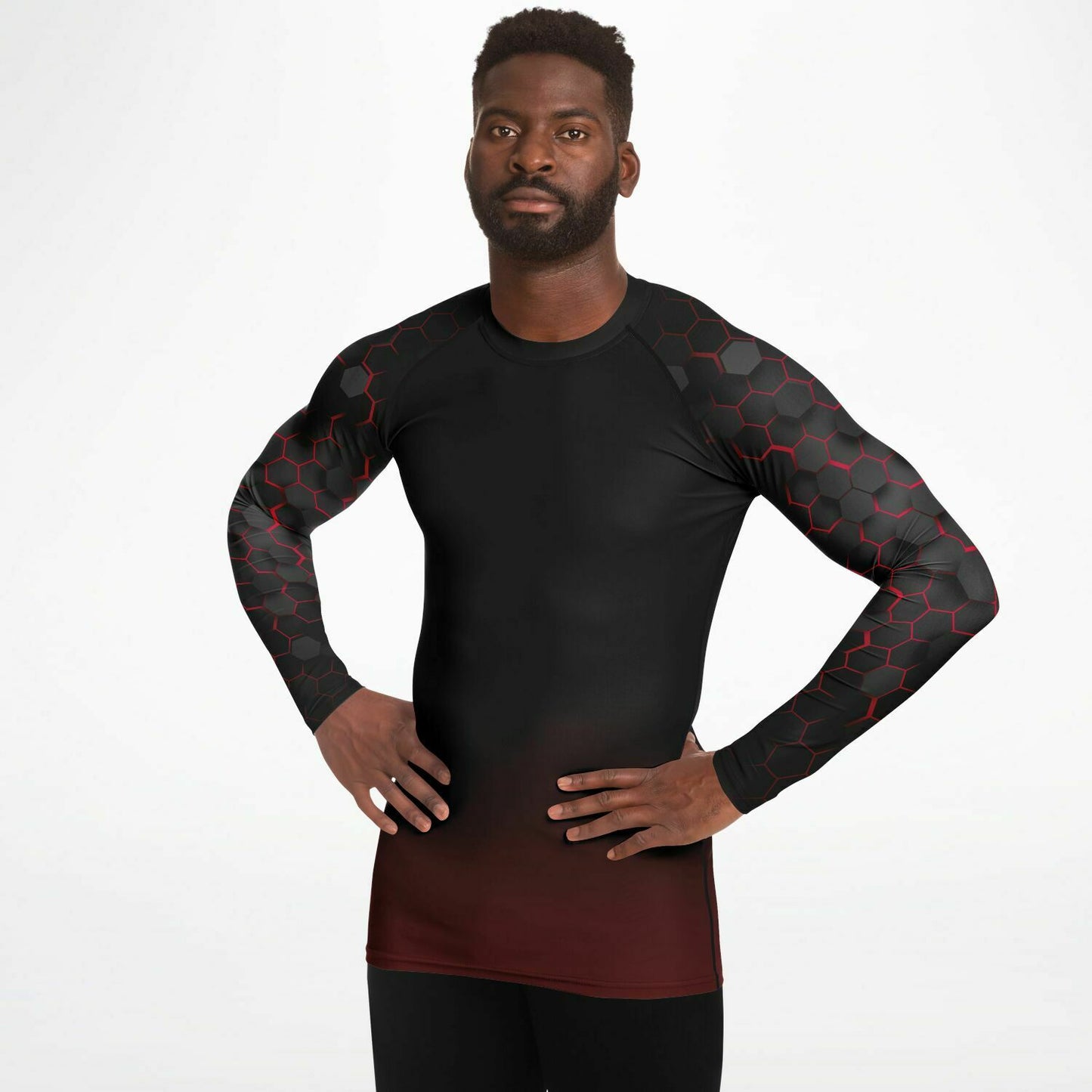 Diver Red Down Rashguard