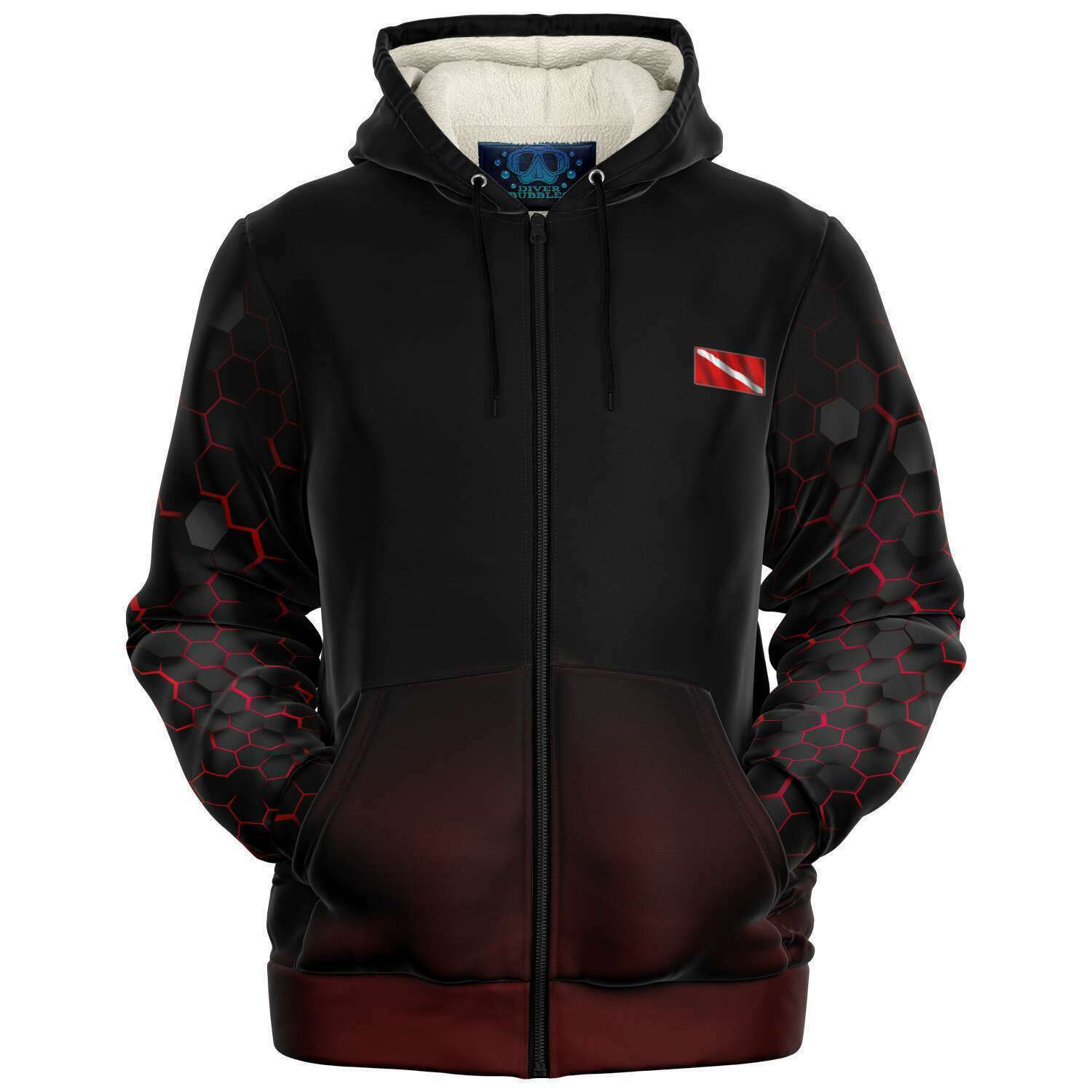  scuba diving zip hoodie