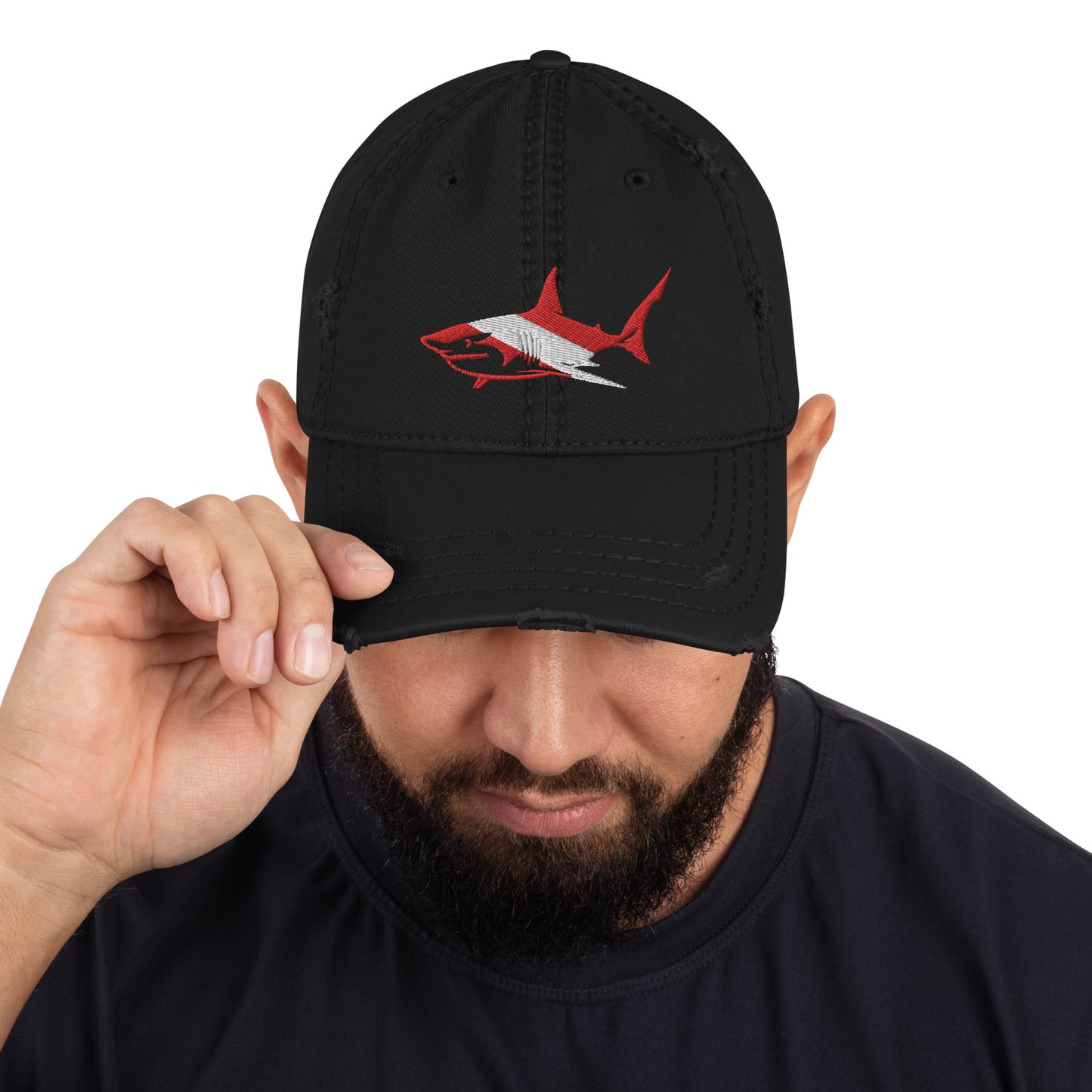 Distressed Shark Hat