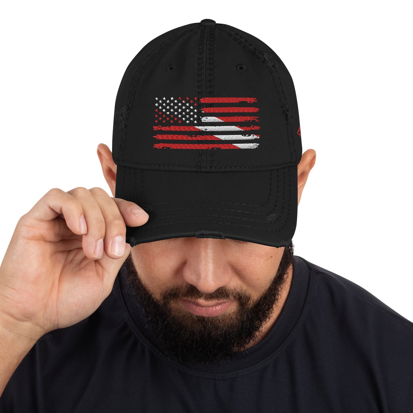 Distressed US-Diver Flag Hat