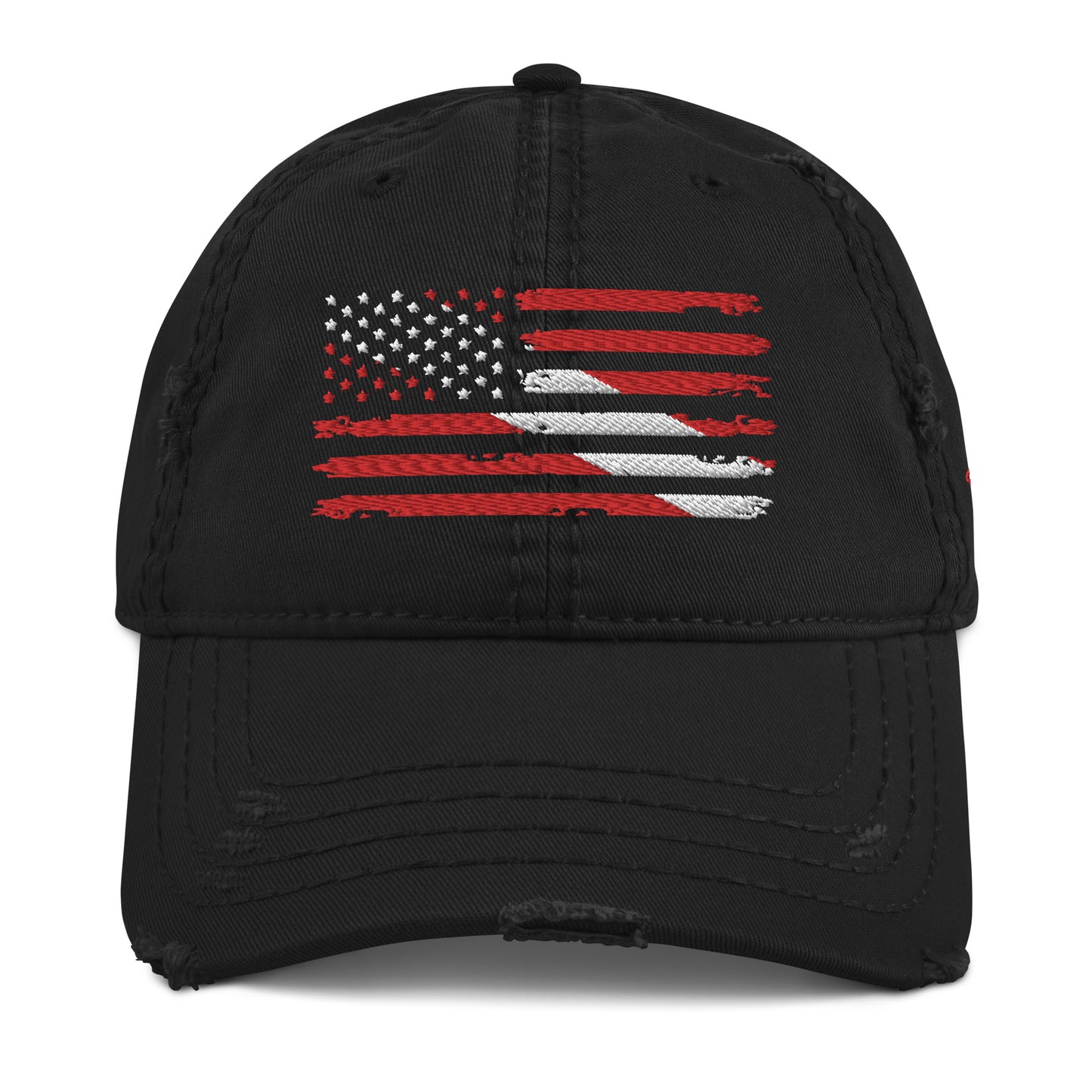 Distressed US-Diver Flag Hat