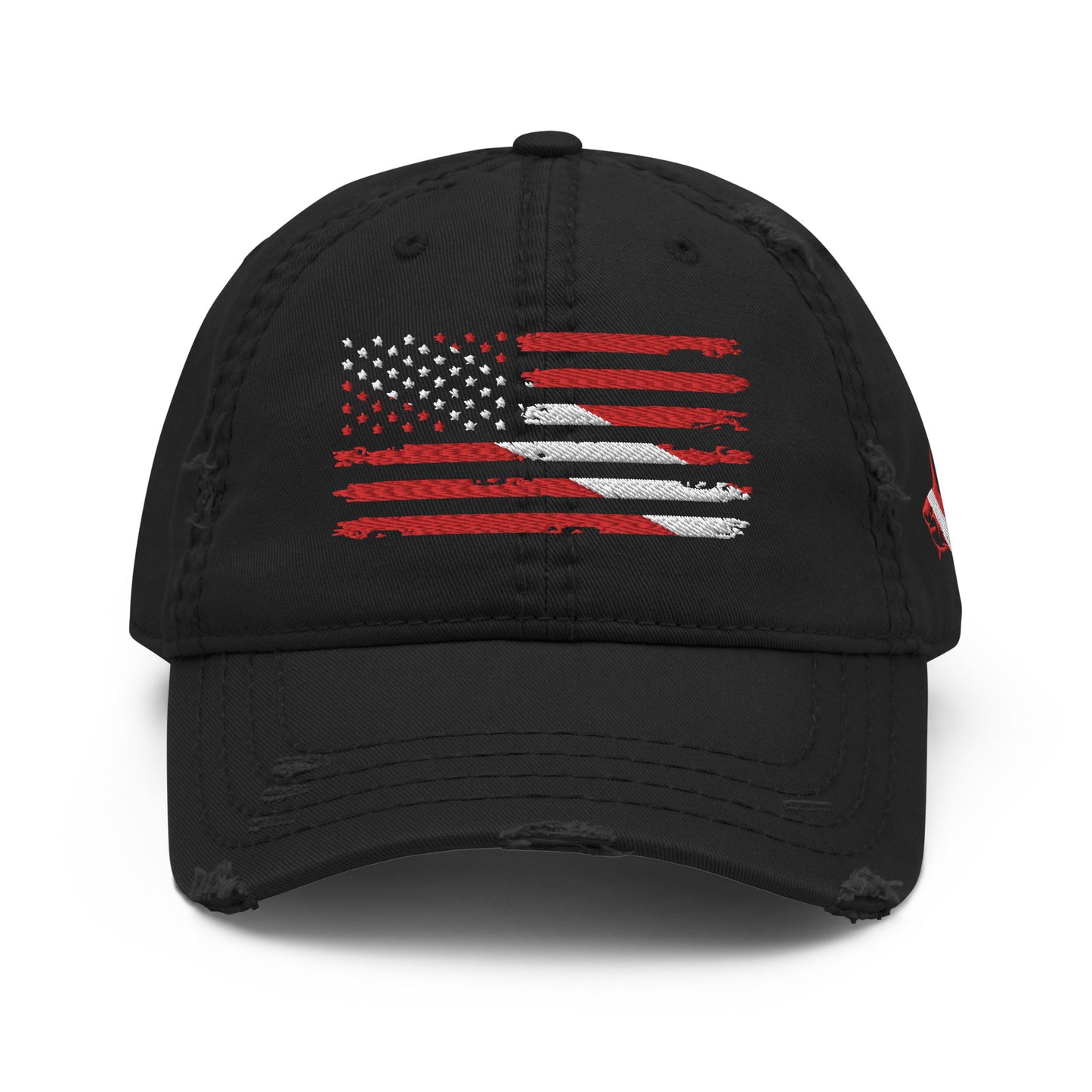 Distressed US-Diver Flag Hat