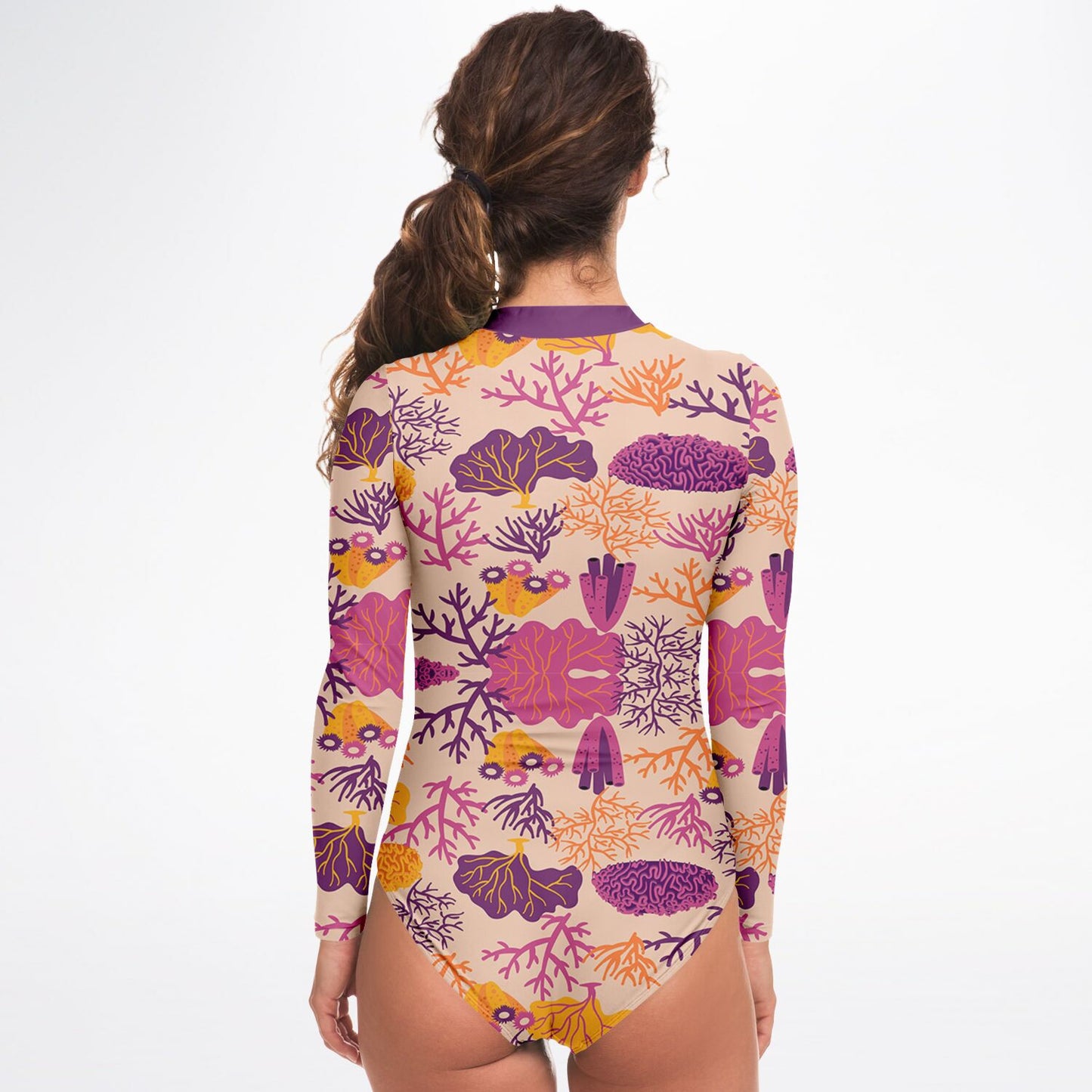 Coral Bodysuit Long Sleeve