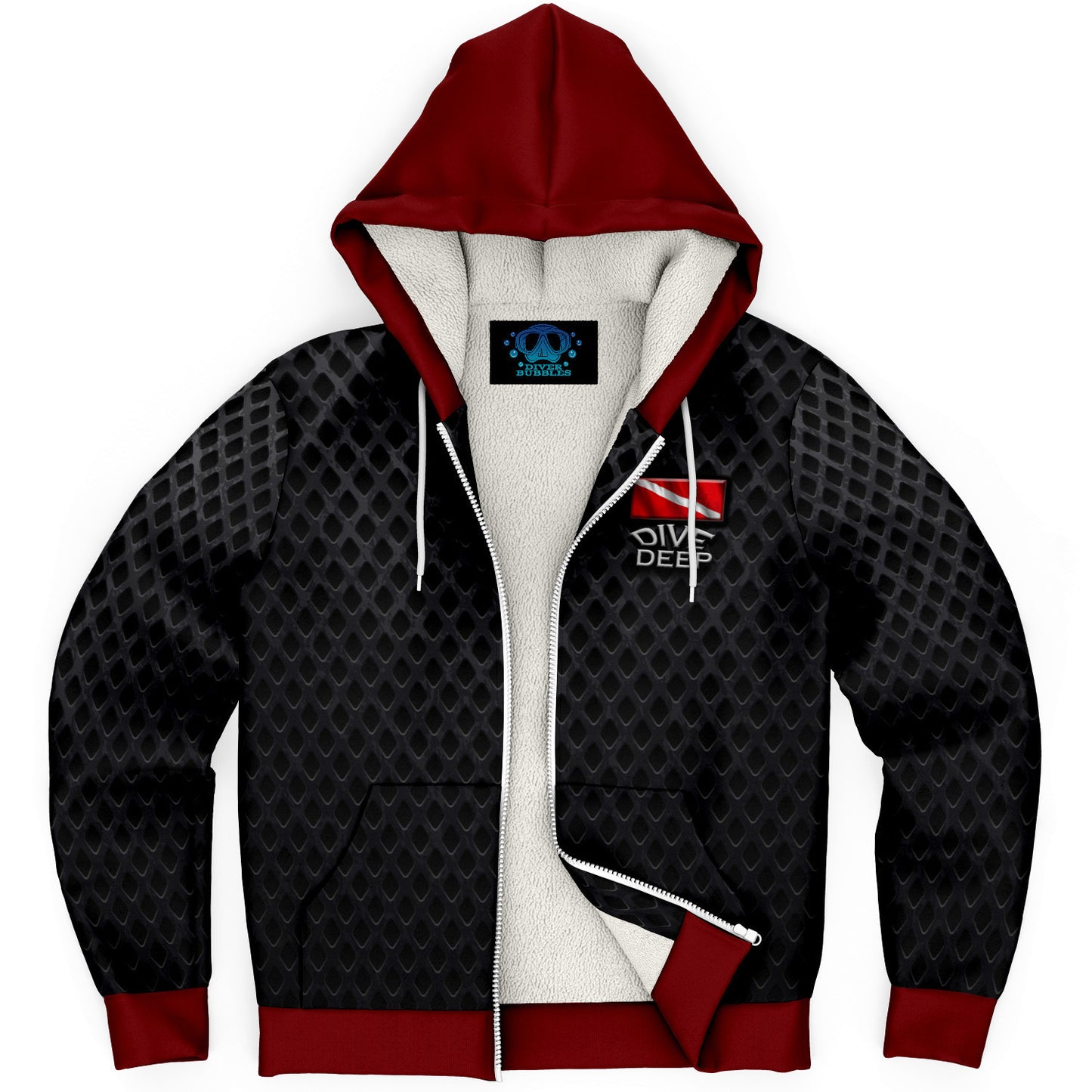 scuba diving zip hoodie