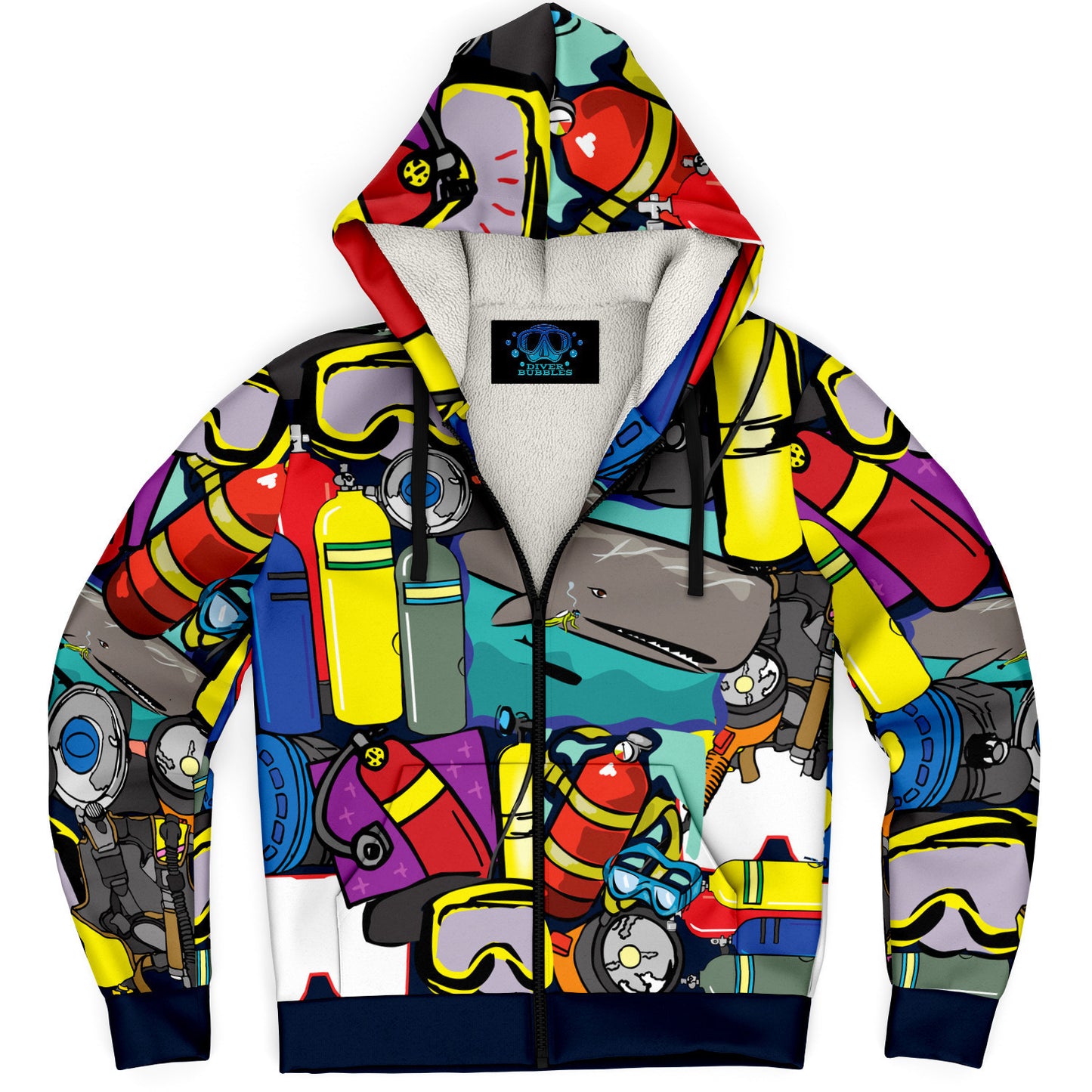 Pop Art Scuba Zip-Up Hoodie